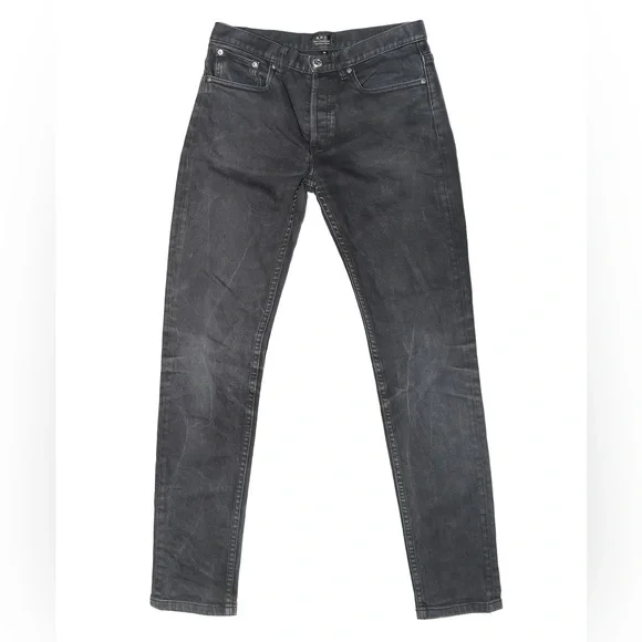 Jeans Apc Petit Standard Jean Droit Etroit Black Denim